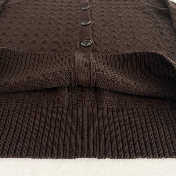 Pendleton Brown Cable Knit Cardigan Sweater Sz XXL - Picture 9 of 9